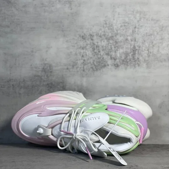 Balmain Multicolor Unicorn Low-Top Leather Height-Booster